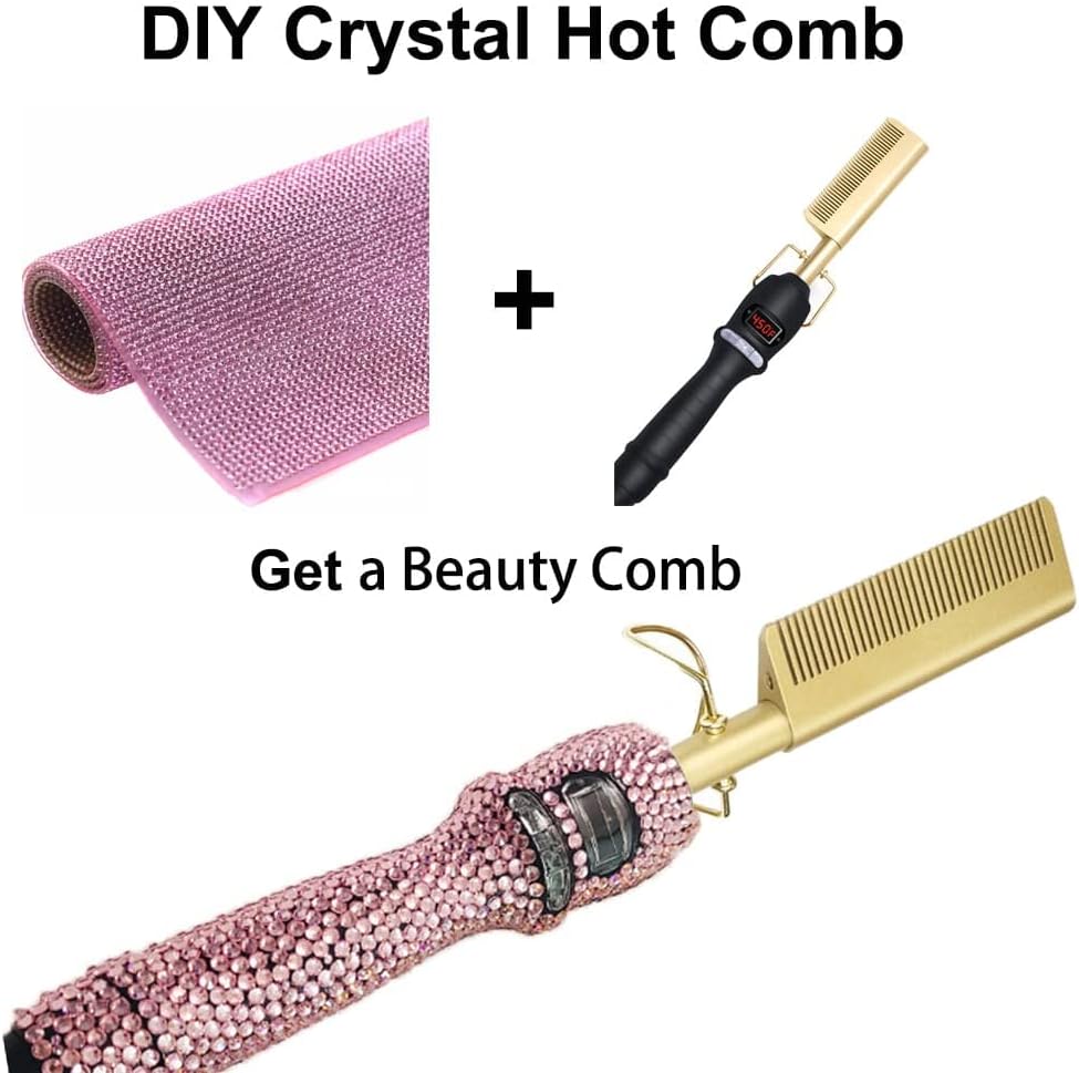 Heating Comb Straightener Electric Hot Comb Flat Iron Hair Straightening Brush Smoothing Iron Comb Hair Straightener Brush