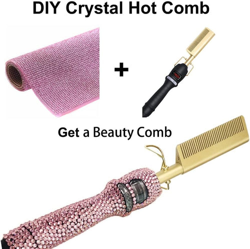 Heating Comb Straightener Electric Hot Comb Flat Iron Hair Straightening Brush Smoothing Iron Comb Hair Straightener Brush