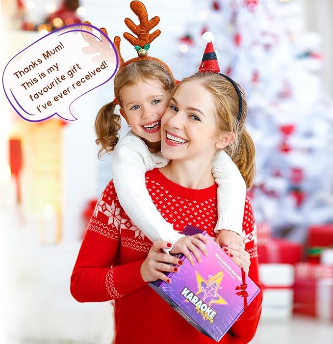 Mini Karaoke Machine for Kids Adults, Portable Bluetooth Speaker with 2 Wireless Microphones, TOP Kids Toys Birthday Gifts for Girls Ages 4, 5, 6, 7, 8, 9, 10, 11, 12+ Years Old (Lightpurple)