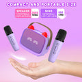 Mgaolo Upgraded Mini Karaoke Machine Toy for Kids, Portable Bluetooth Speaker with 2 Wireless Mics,